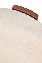 Palermo Travertine Top Round Side Table