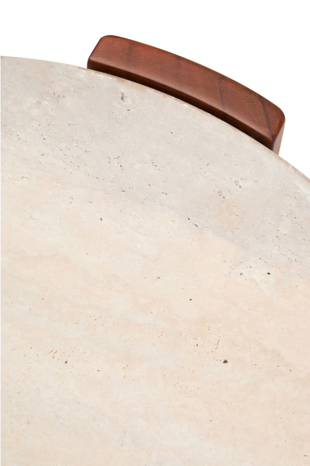Palermo Travertine Top Round Side Table