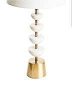 Ocala White Marble and Gold Table Lamp