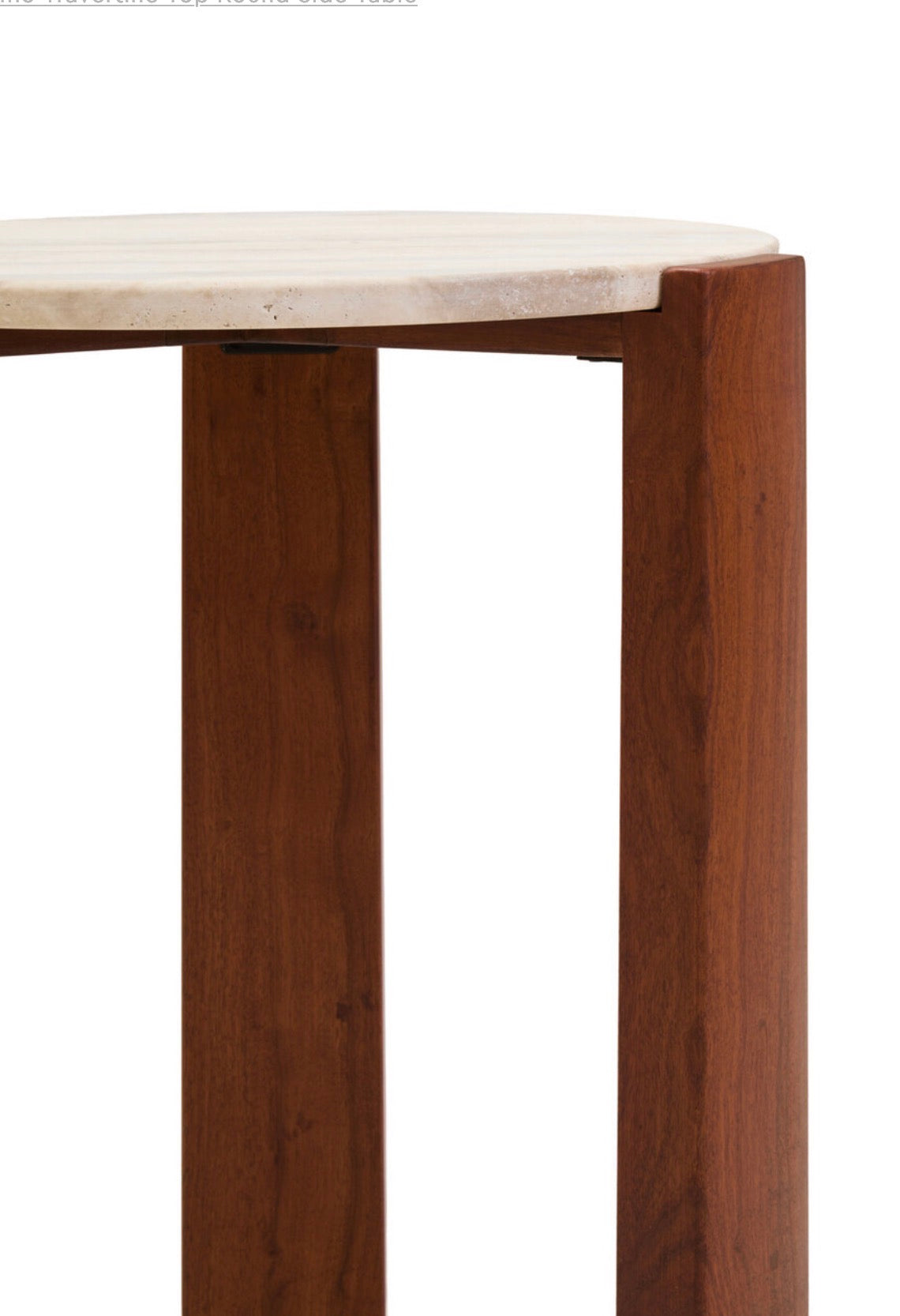 Palermo Travertine Top Round Side Table