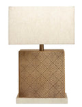 Savoy Gold Finish and Marble Base Table Lamp