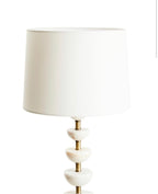 Ocala White Marble and Gold Table Lamp