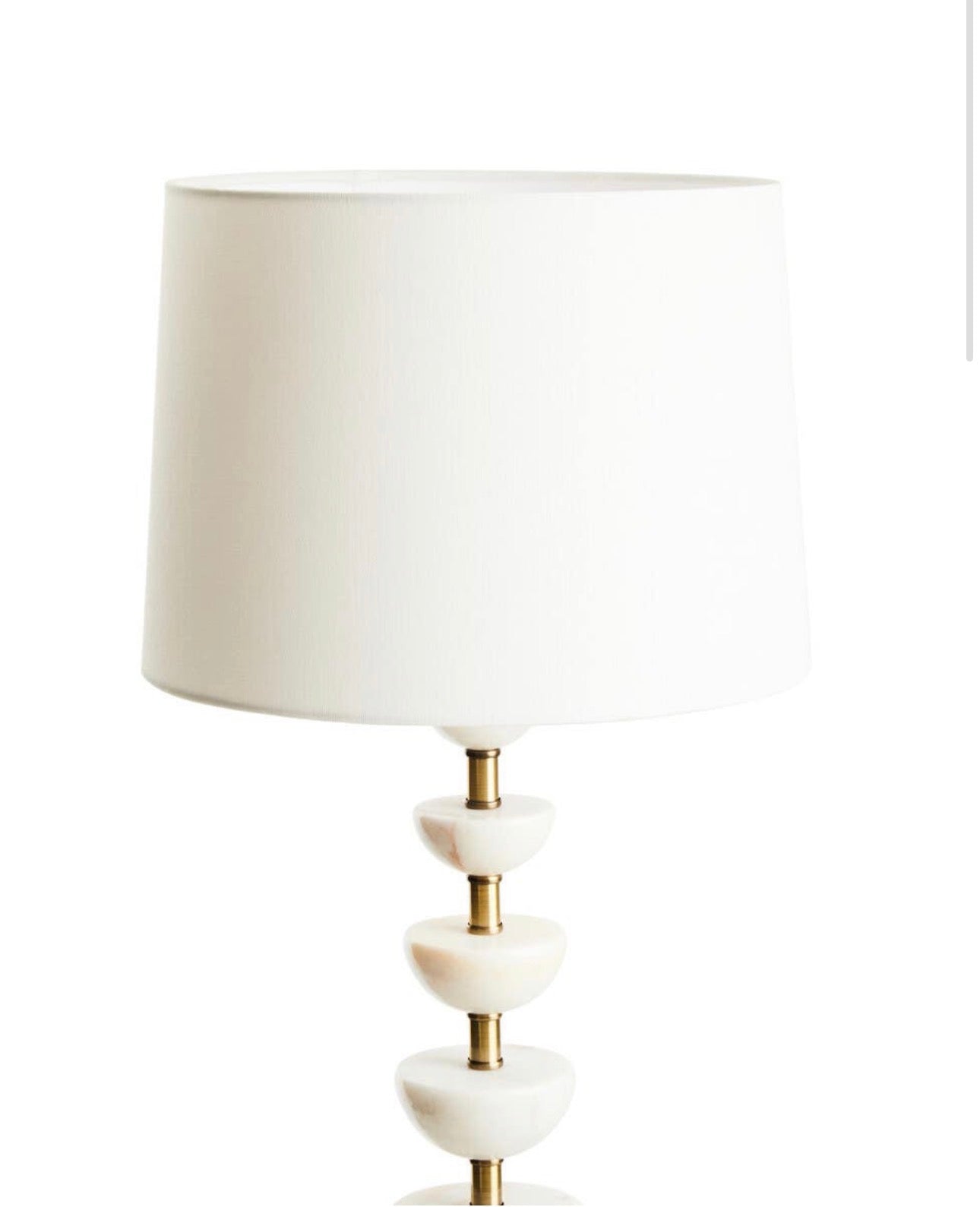 Ocala White Marble and Gold Table Lamp
