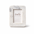 Atelier Rounded Edge Marble Photo Frame 4x6"