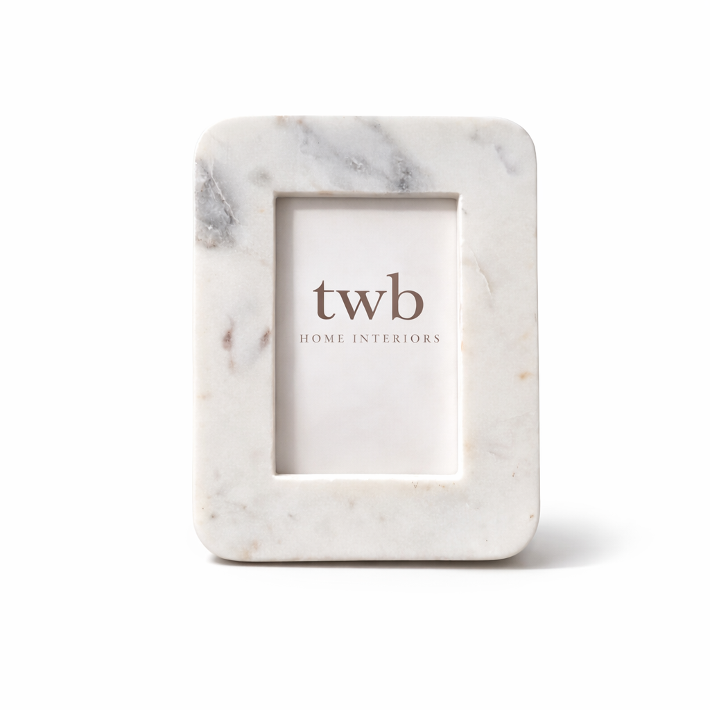 Atelier Rounded Edge Marble Photo Frame 4x6"