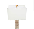 Marmo White Fabric Shade Marble Table Lamp