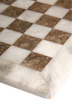 Flos Carved White and Grey Small Marble Chess Set