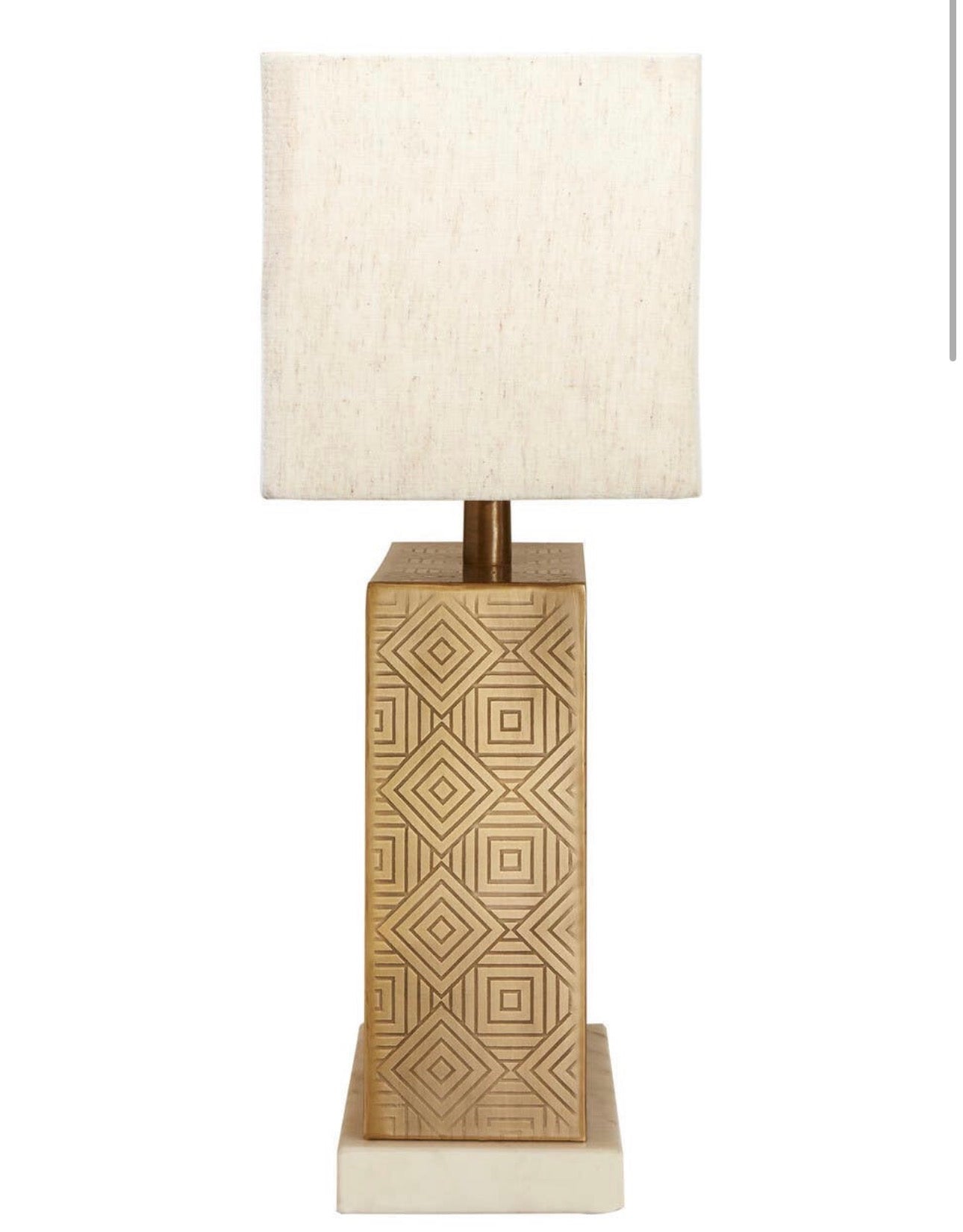 Savoy Gold Finish and Marble Base Table Lamp