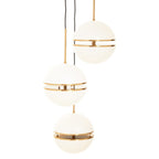 Abira Three Ball Brass Pendant Light