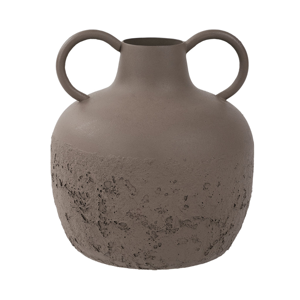 Alora Brown Textured Metal Vase Small