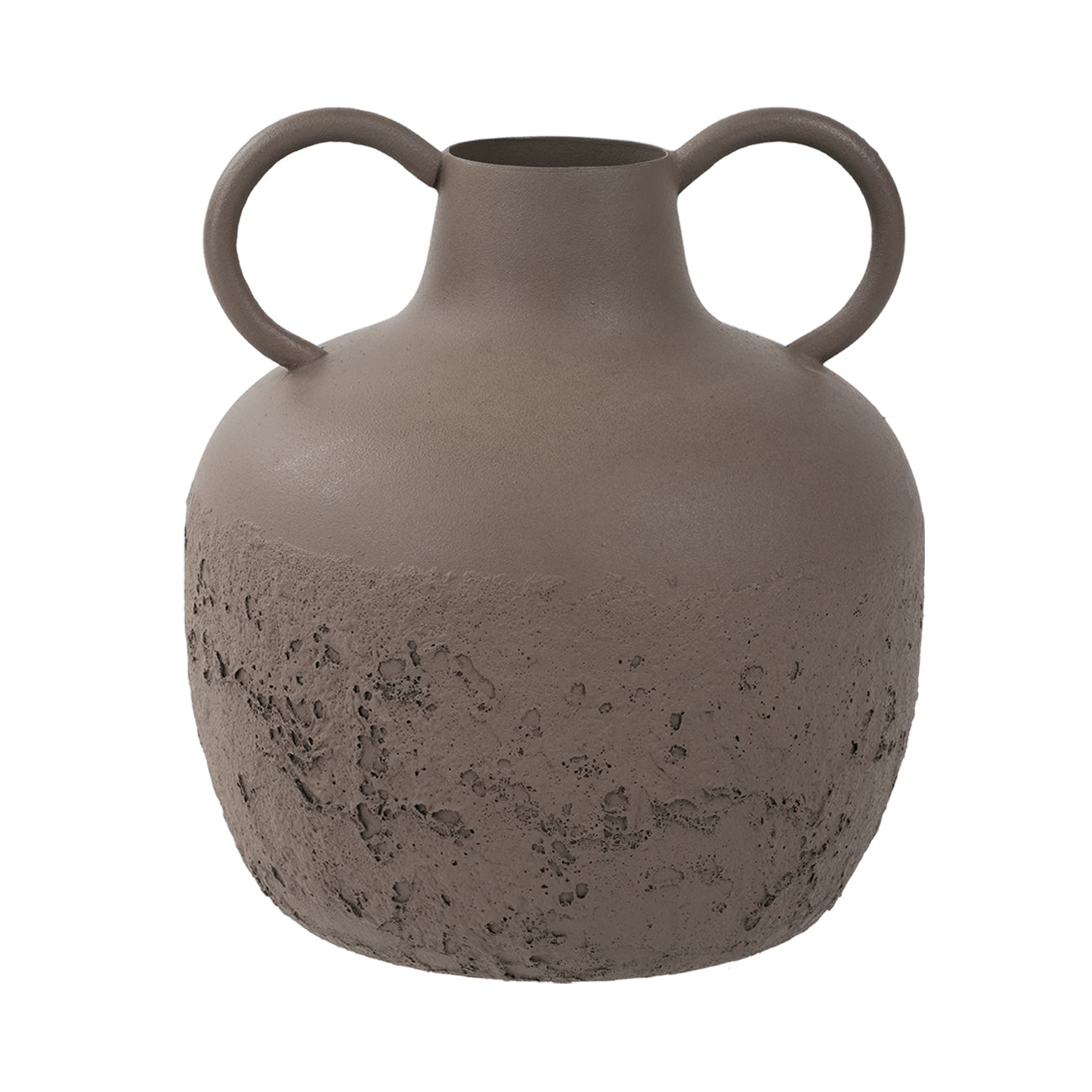 Alora Brown Textured Metal Vase Small