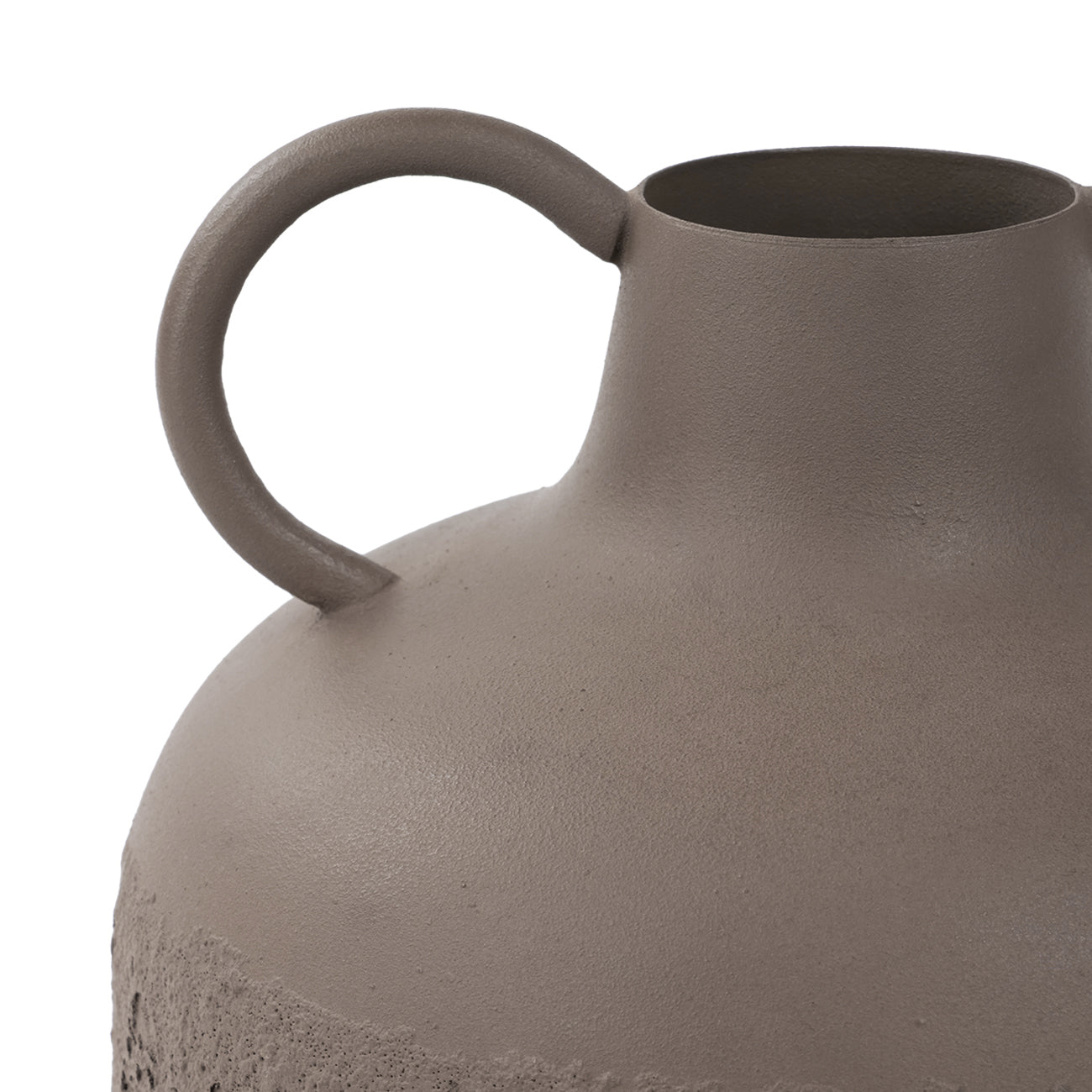 Alora Brown Textured Metal Vase Small