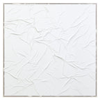 Astratto White Hand Painted Sculptural Fabric Wall Art