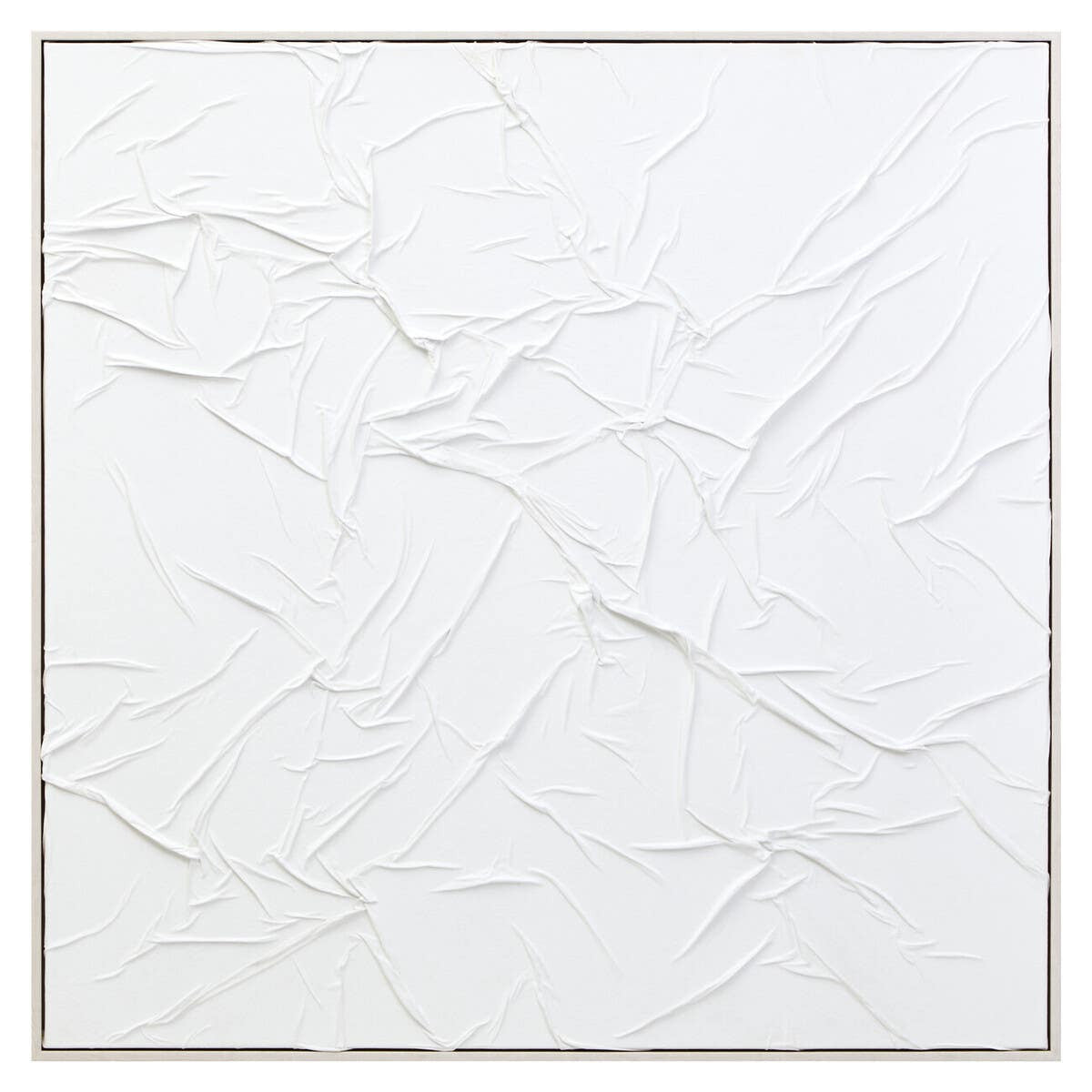 Astratto White Hand Painted Sculptural Fabric Wall Art