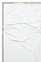 Astratto White Hand Painted Sculptural Fabric Wall Art