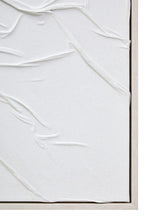 Astratto White Hand Painted Sculptural Fabric Wall Art