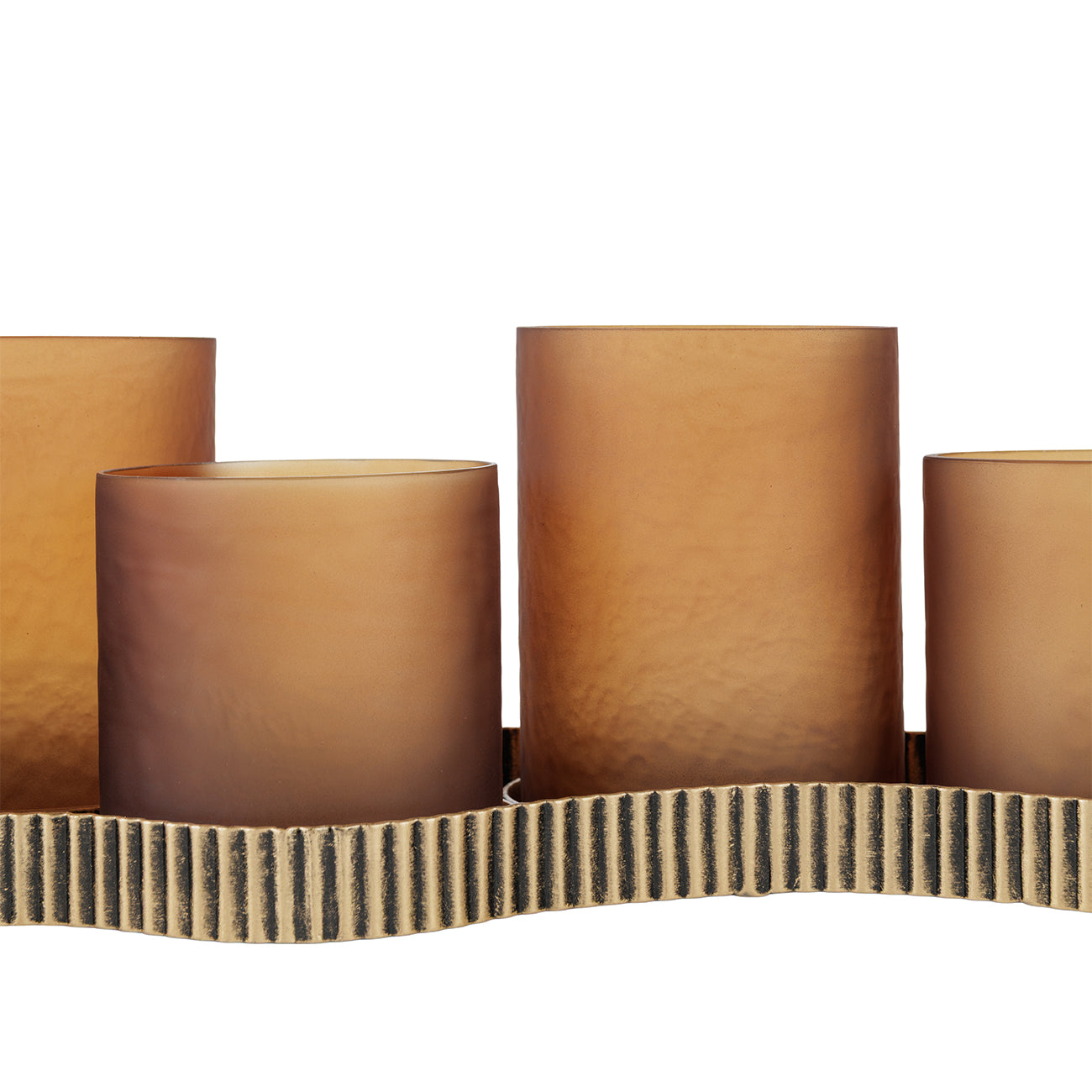 Belvedere Aged Gold 5 Light Candle Holder