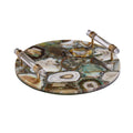 Bowerbird Green And Gold Agate Tray