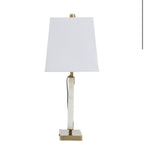 Elora Circular Marble Table Lamp with Ivory Shade