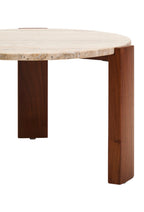 Palermo Round Travertine Top Small Coffee Table