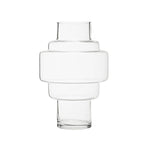 Cayden Stacked Design Small Glass Vase