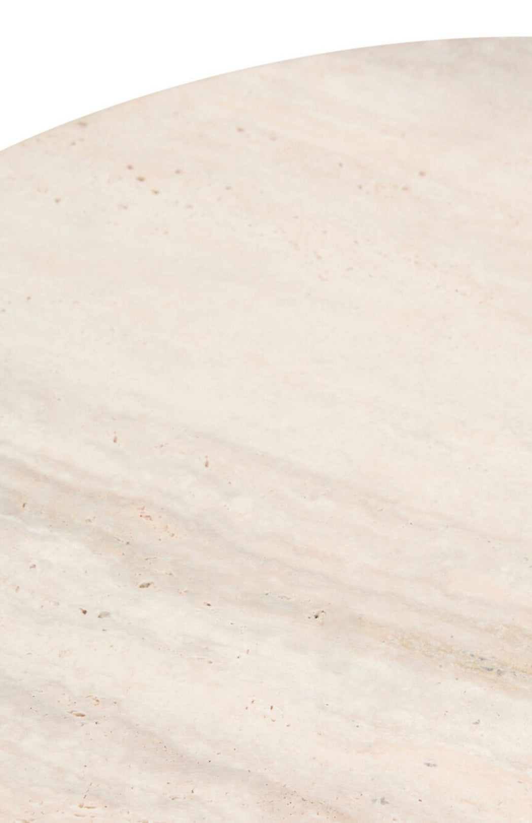 Palermo Travertine Top Round Side Table