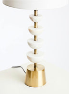 Ocala White Marble and Gold Table Lamp