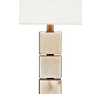 Marmo White Fabric Shade Marble Table Lamp