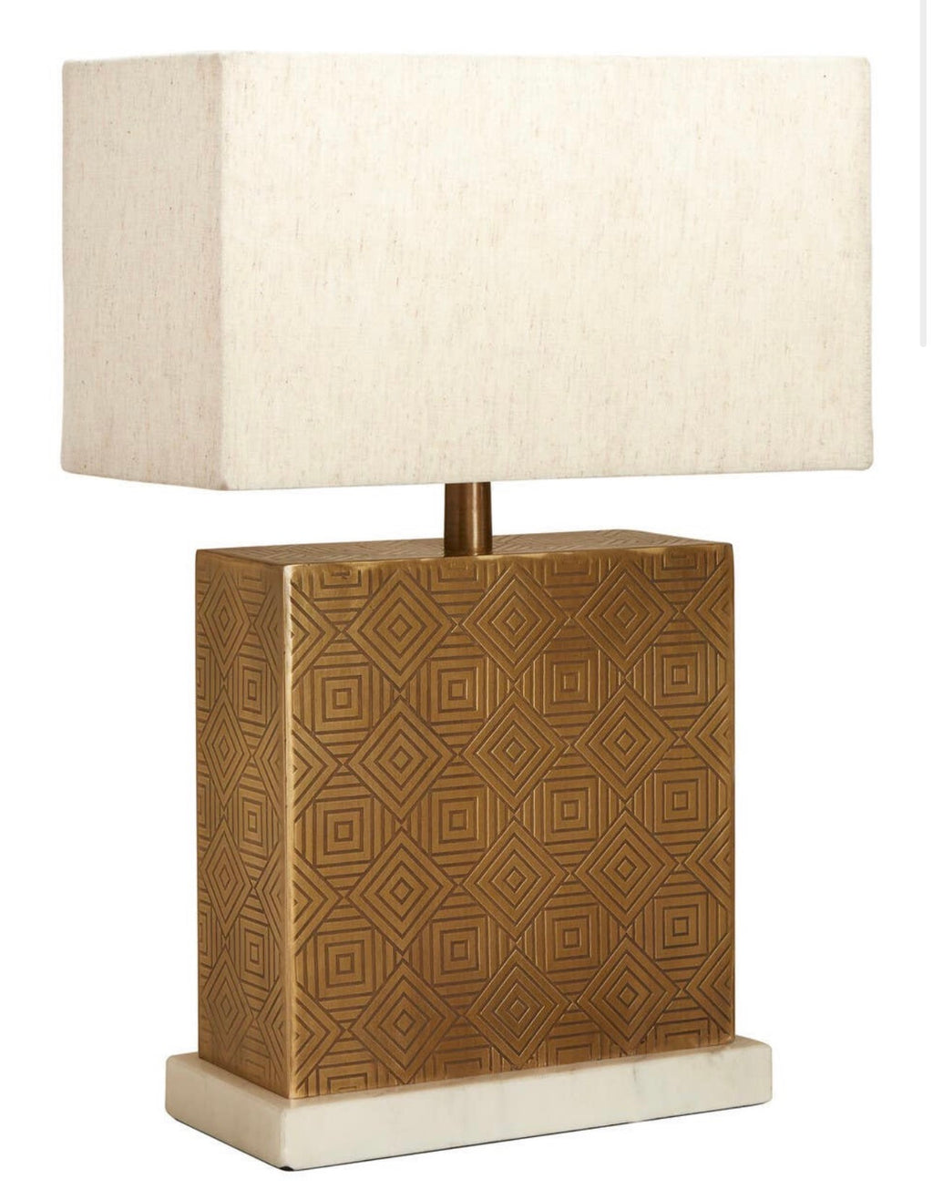 Savoy Gold Finish and Marble Base Table Lamp