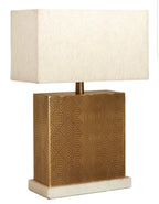 Savoy Gold Finish and Marble Base Table Lamp