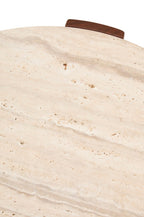 Palermo Round Travertine Top Small Coffee Table