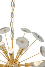 Glamour Gold and Agate 12 Light Celing Light