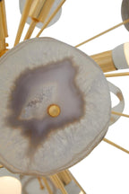 Glamour Gold and Agate 12 Light Celing Light