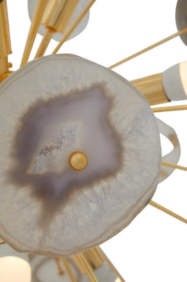 Glamour Gold and Agate 12 Light Celing Light