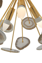 Glamour Gold and Agate 12 Light Celing Light