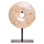 Zoro Small Natural Speckled Marble Round Dia 20cm Disc Sculpture