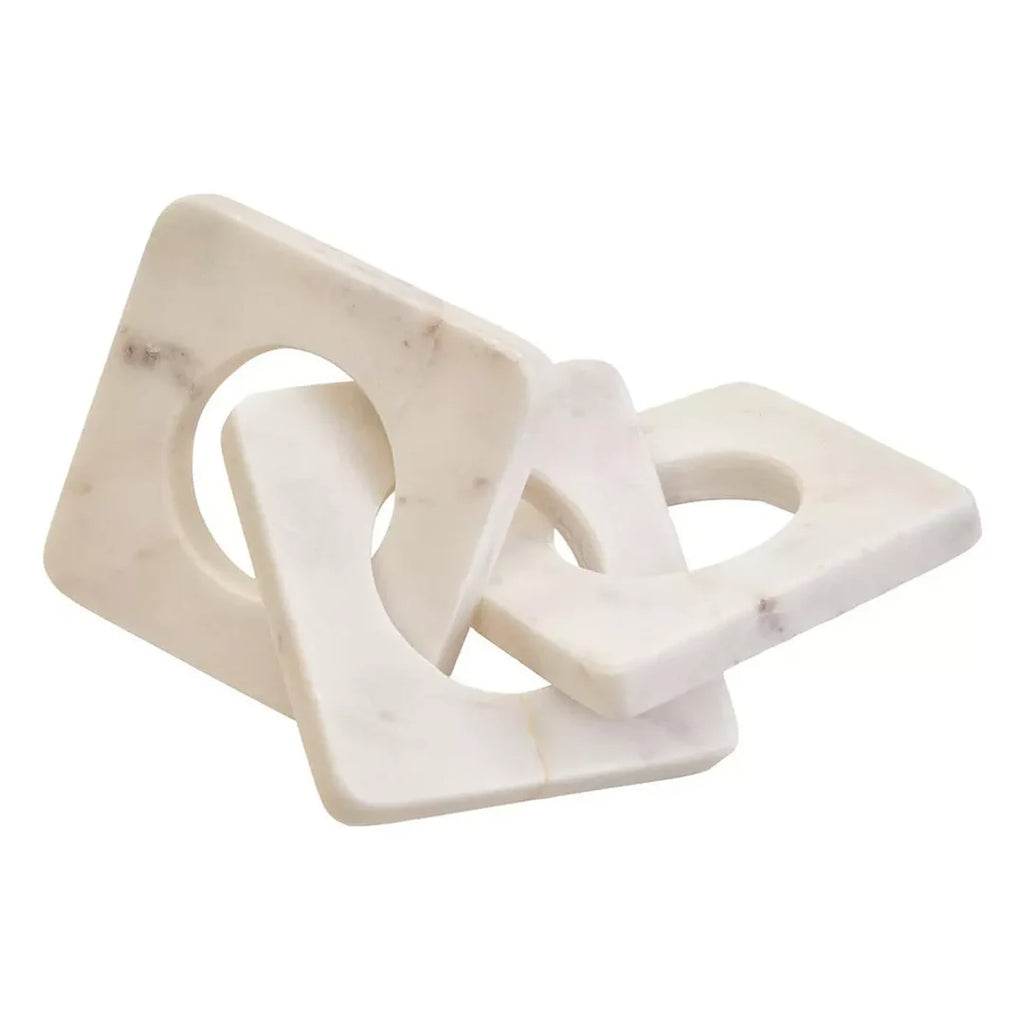 Nason White Marble Three Link Chain