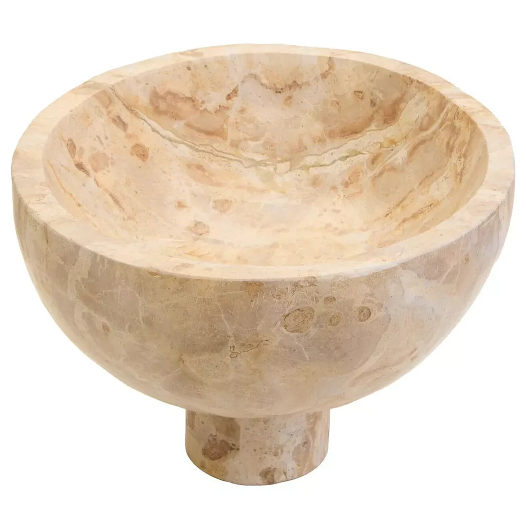 Santino Chocolate Marble Pedestal Bowl