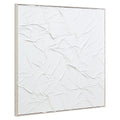 Astratto White Hand Painted Sculptural Fabric Wall Art