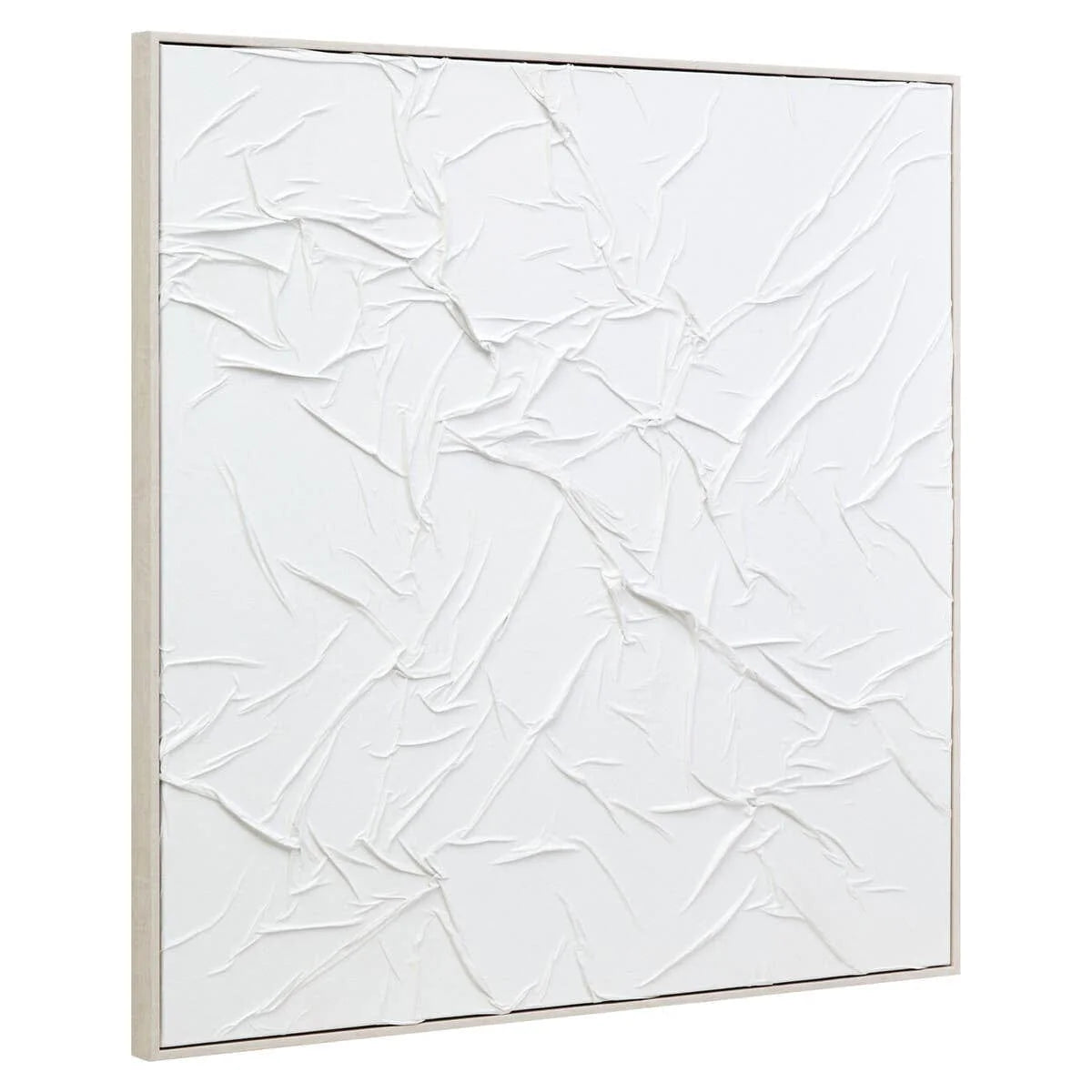 Astratto White Hand Painted Sculptural Fabric Wall Art