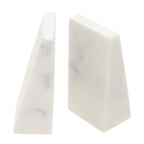 Marris Set Of 2 White Marble Bookends