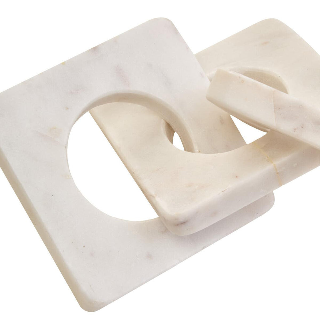 Nason White Marble Three Link Chain