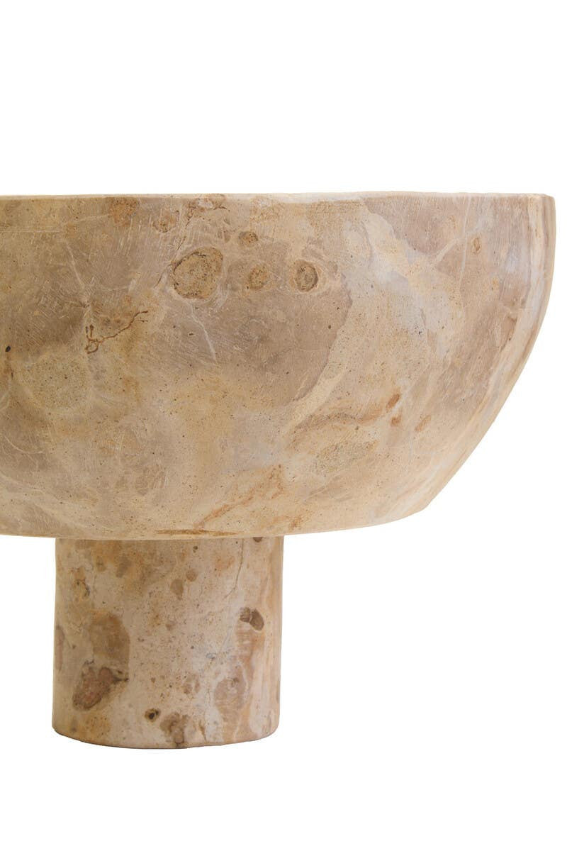 Santino Chocolate Marble Pedestal Bowl