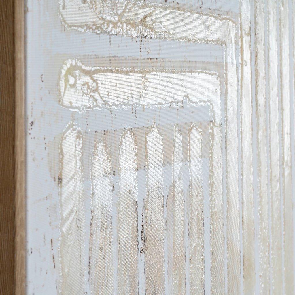 Ancient Lines Hand Painted Canvas In Frame