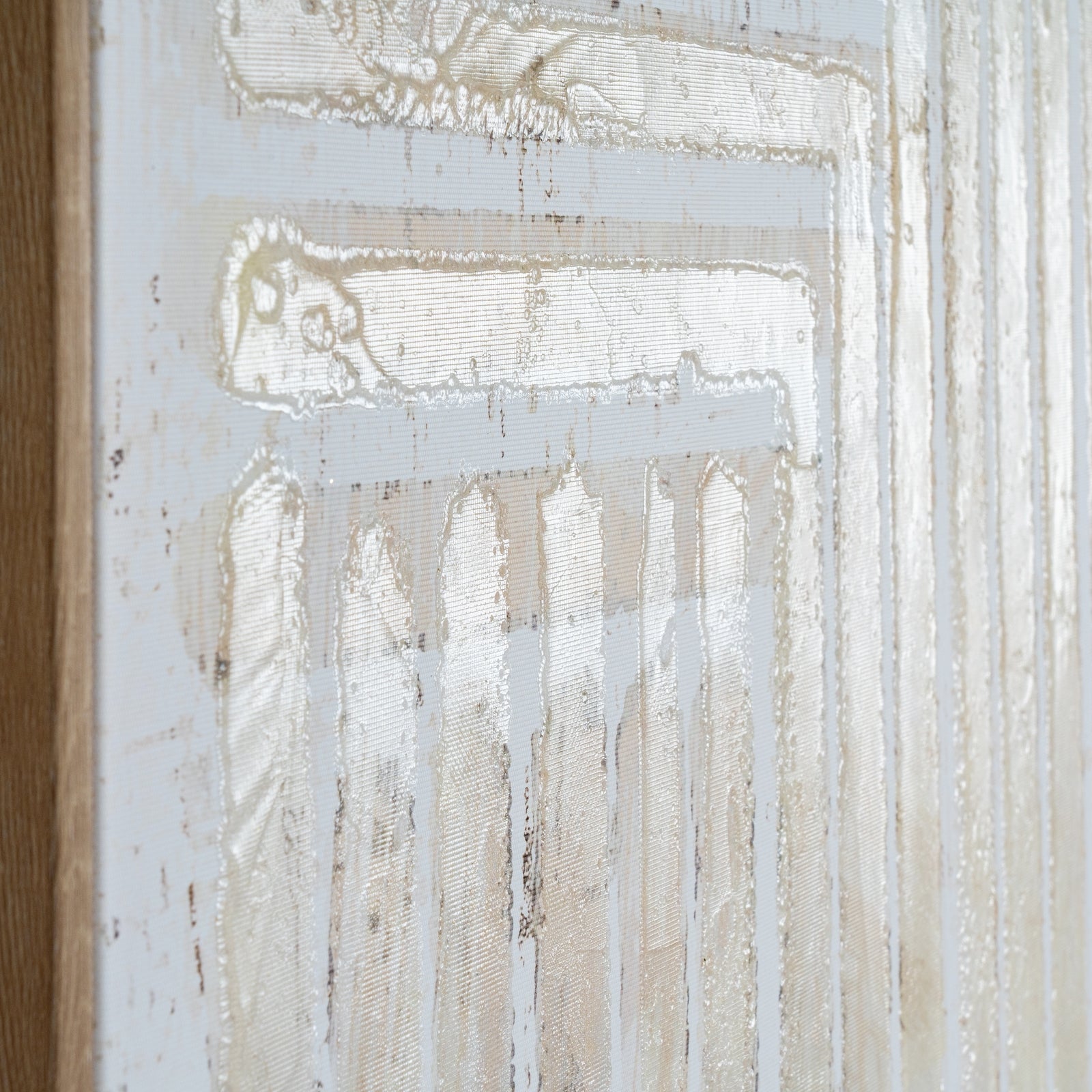 Ancient Lines Hand Painted Canvas In Frame