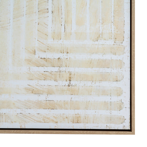 Ancient Lines Hand Painted Canvas In Frame