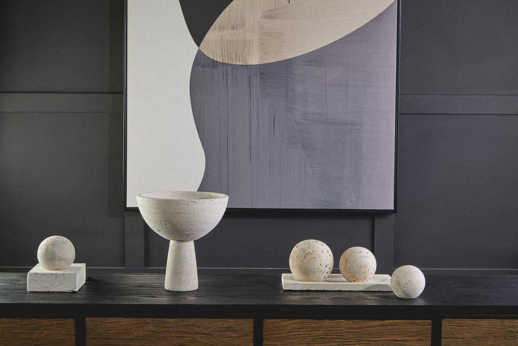 Tibor Travertine Set of 3 Deco Balls