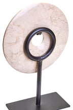 Zoro Extra Small Cream Marble Round Dia 15cm Disc Sculpture