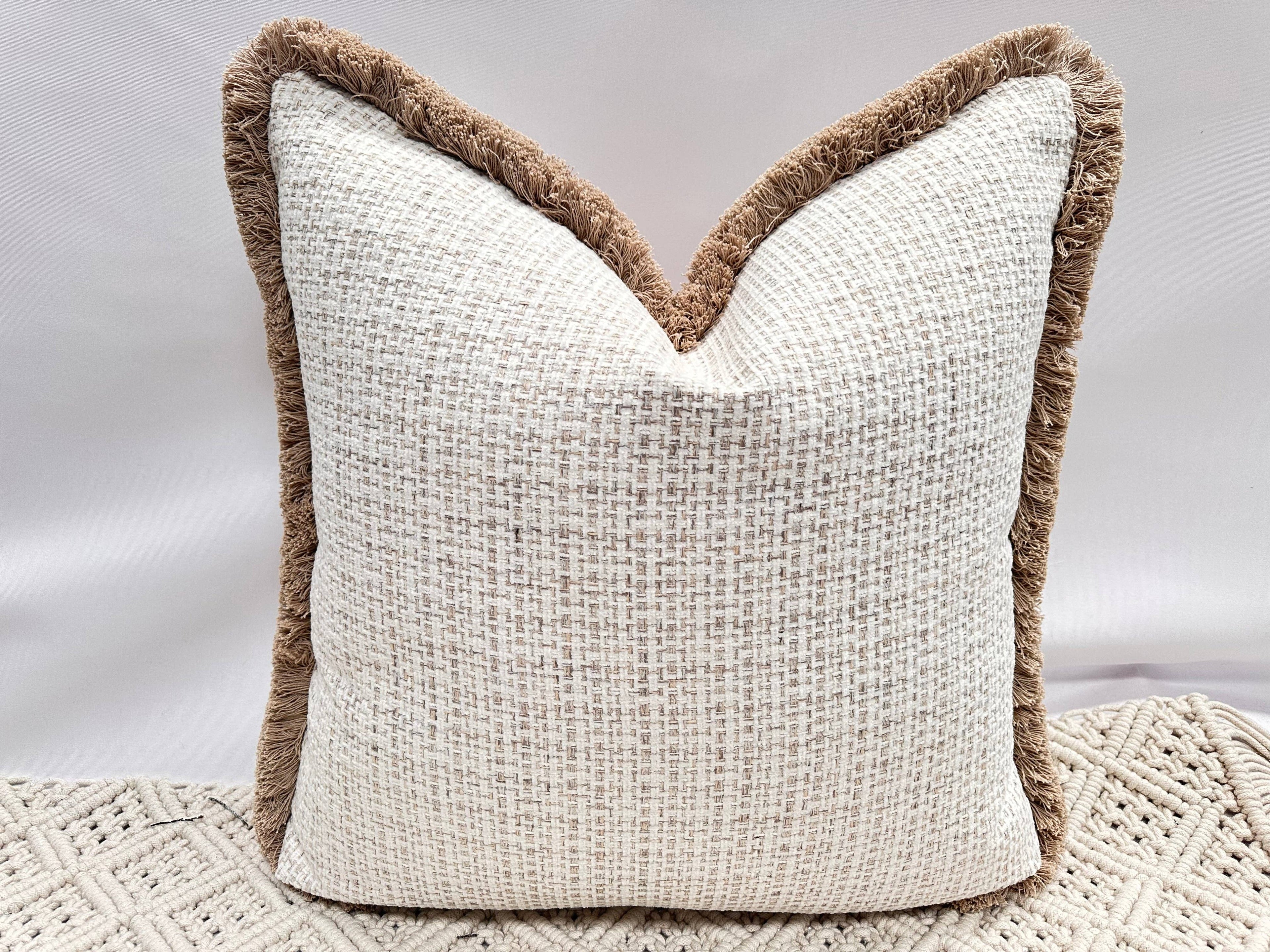 The Cream Rossi Cushion with Trim + 100% Feather Insert